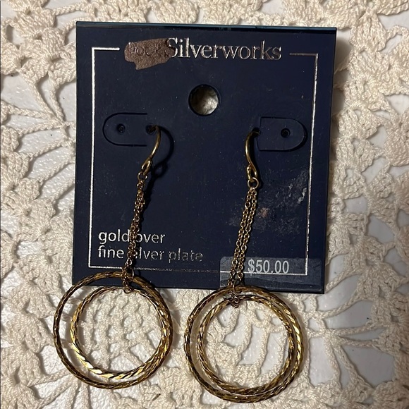 Gold Dangle Earrings - Picture 1 of 2
